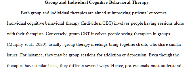 cognitive behavior therapy