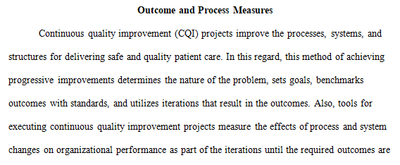 measures that can be used for CQI