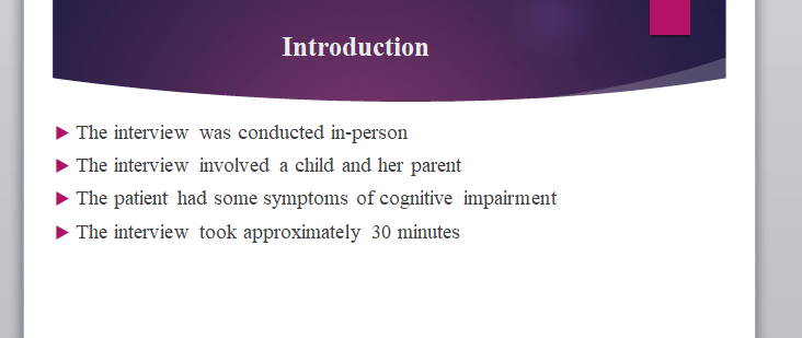 psychiatric evaluation of an infant 