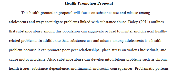 Health Promotion Program Proposal