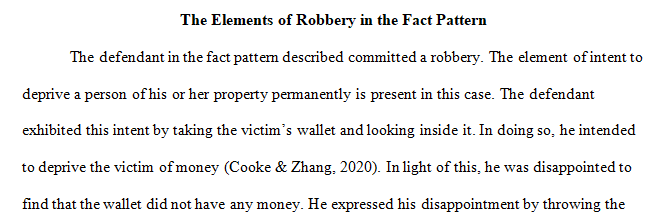 Presume that robbery