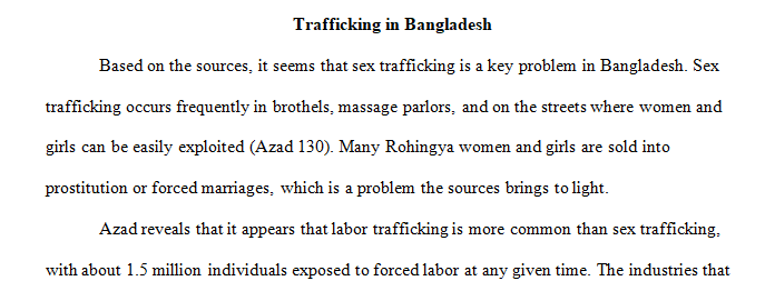 sex trafficking