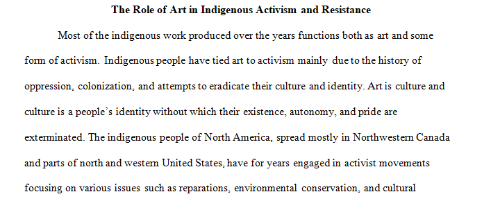 role of indigenous art 