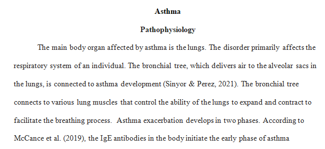 treatment of asthma