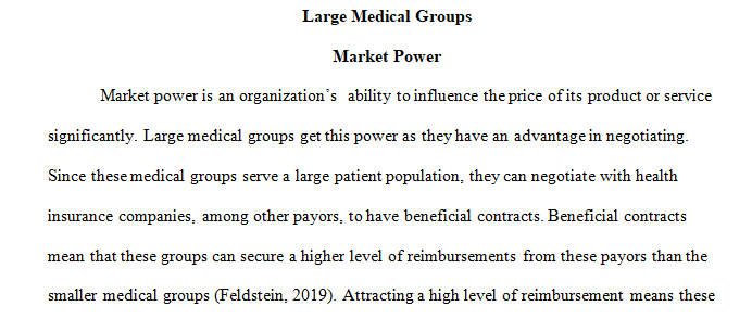 Large medical groups