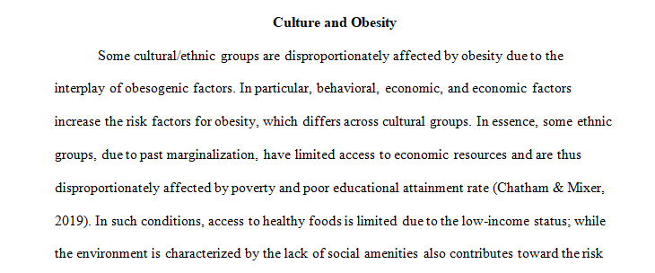 obesity in your culture