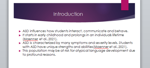 population at high risk for atypical language