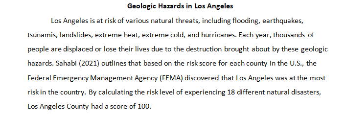 conduct a risk assessment of geologic hazards 