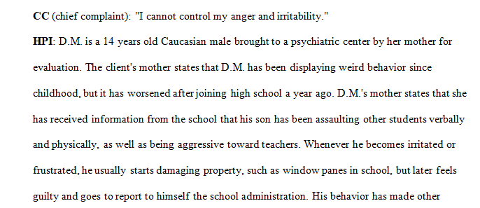 impulse control or conduct disorder.