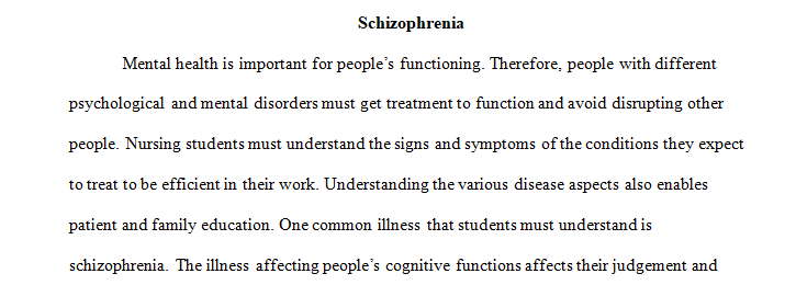 Define Schizophrenia