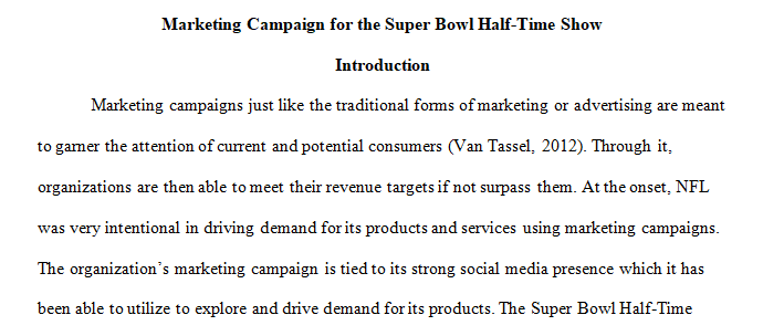 Write a short paper about a marketing