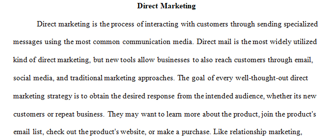 Define direct marketing