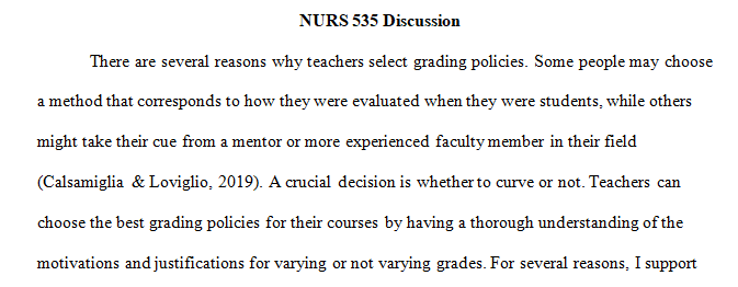 assigning grades based on a curve