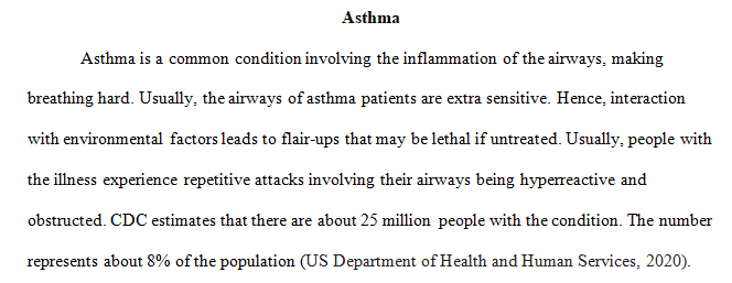 Choose a disease (asthma)