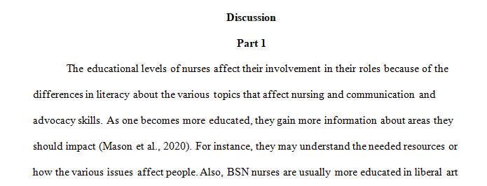 professional nursing practice affects