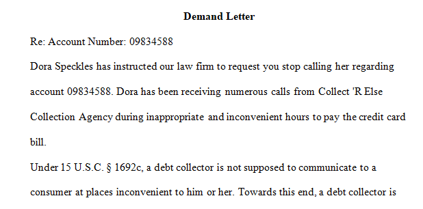 write a short demand letter