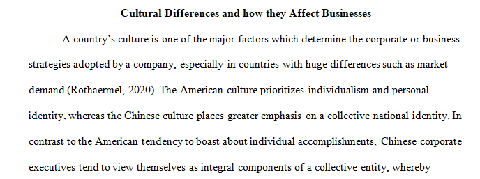 differences in other countries and cultures