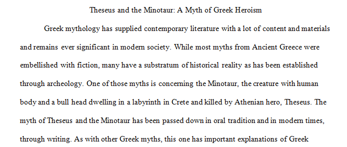 critical lens to some aspect of mythology