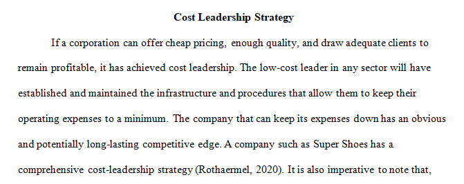 low cost leadership