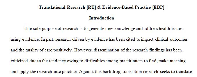 Explain how translational research