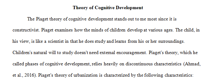 Cognitive development