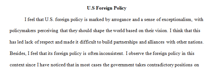 U.S. Foreign Policy