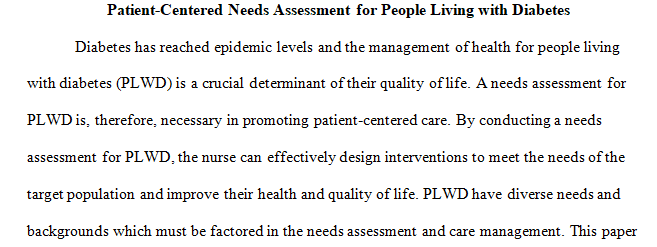 assessment of prospective health care