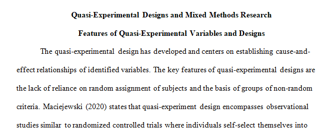 quasi-experimental variables