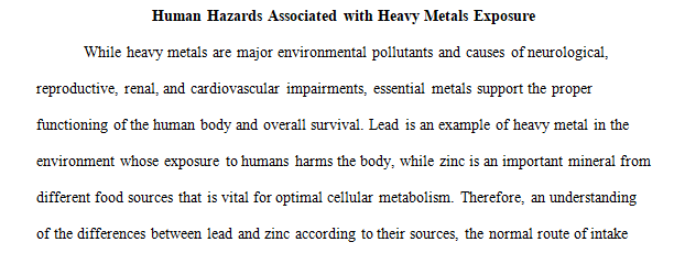 Heavy Metals Exposure