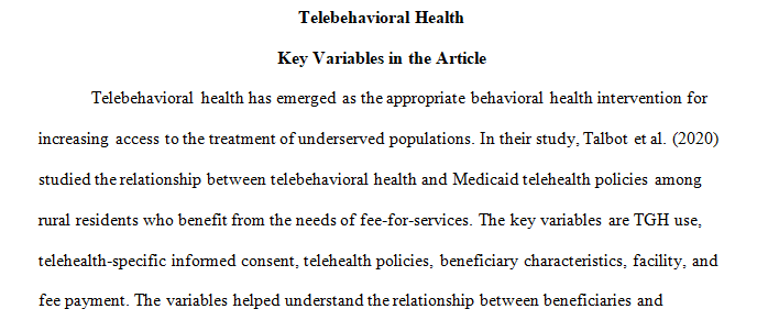 Telebehavioral Health