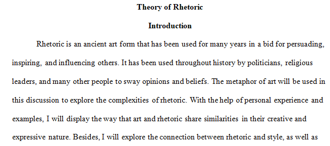 definition and theory of rhetoric