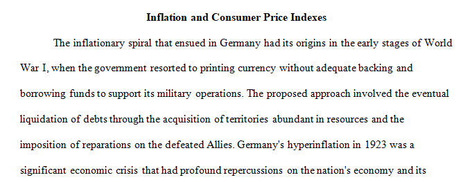 Inflation and Consumer Price Indexes