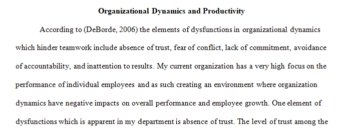 Organizational Dynamics