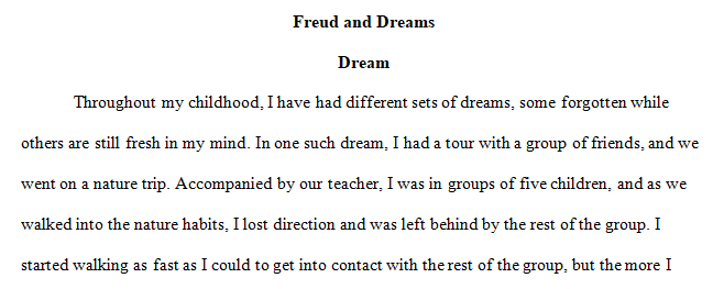 Discuss a memorable dream