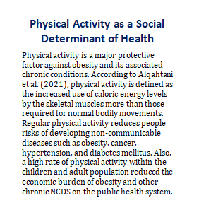 Identify a key social determinant of health