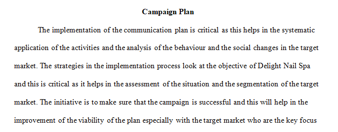 communication plan