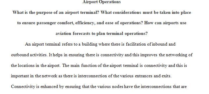 What is the purpose of an airport terminal?