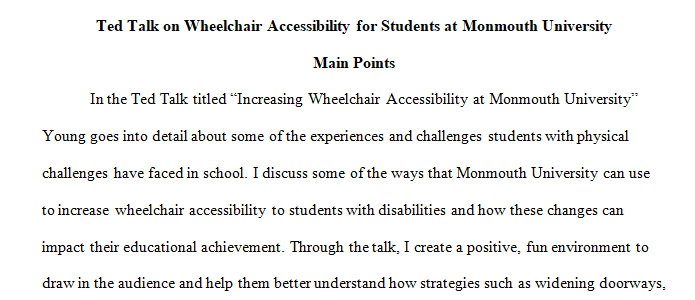 wheelchair accessibility for students