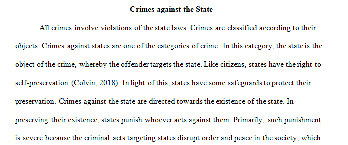 Crimes against the state