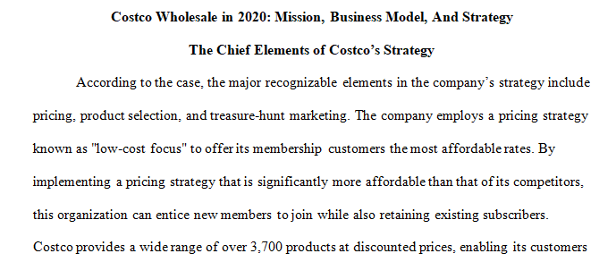 chief elements of Costco