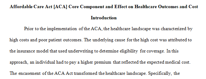 What components of the ACA 