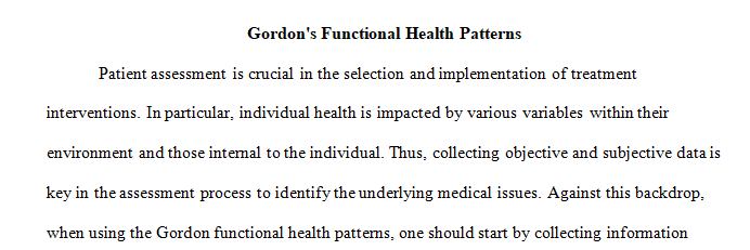 Gordon’s Functional Health Patterns