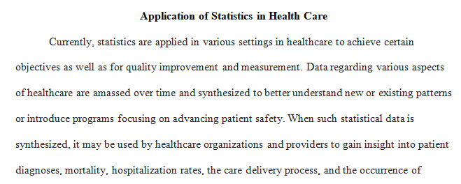 statistics in health care