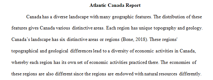 six regions of Canada