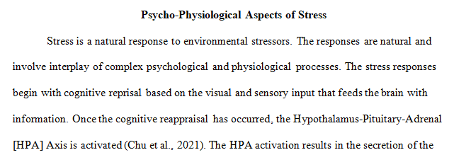 psychophysiological aspects of stress.