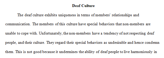 aspects of Deaf Culture