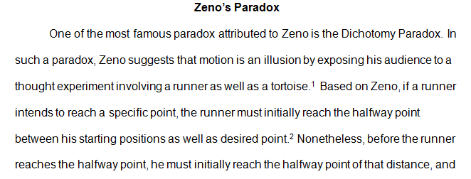 Zeno's paradoxes 
