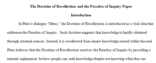 Doctrine of Recollection