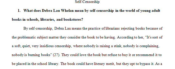 self-censorship