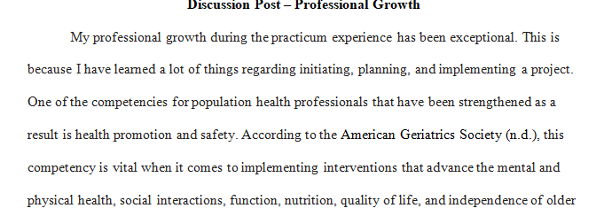 competencies for population health